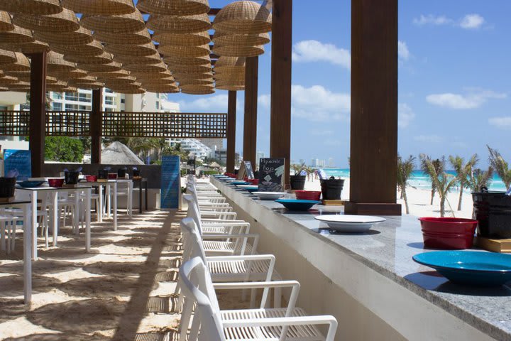 Beachfront bar