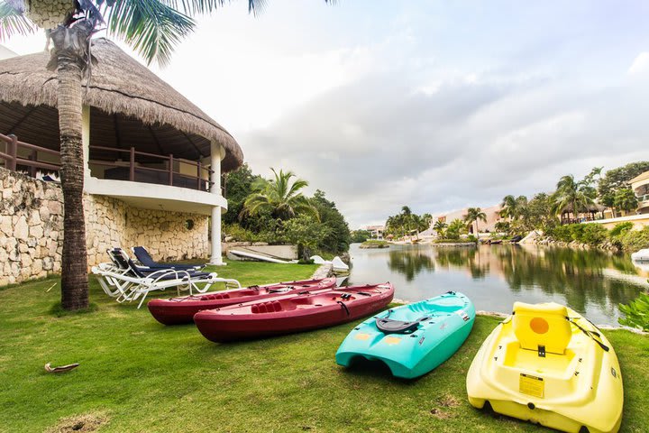 Kayaks in the hotel