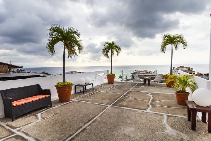 Terrace with ocean view