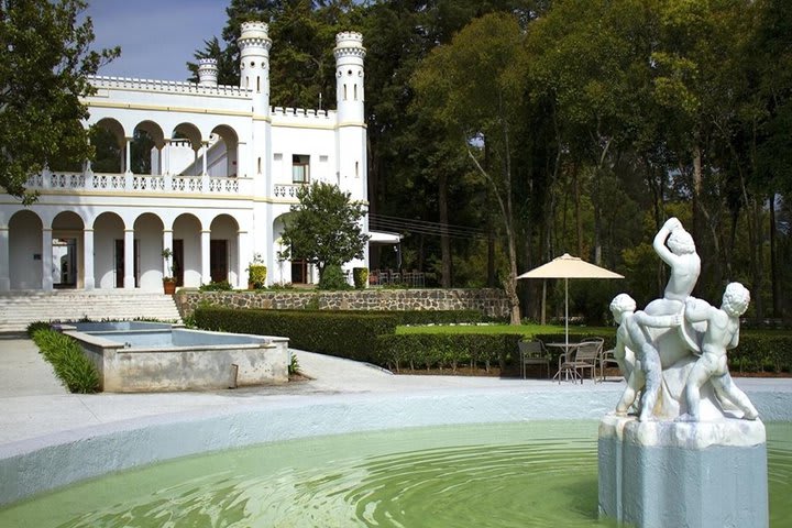 The hotel has a Versailles-style fountain