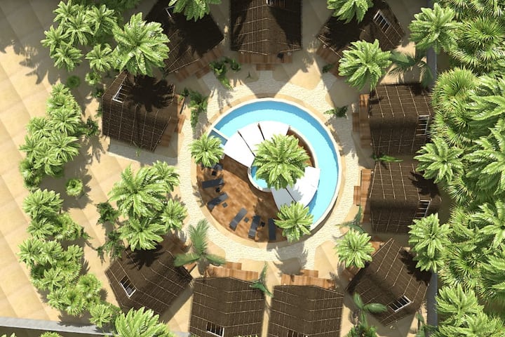 Hotel Serena Glamping Tulum (imagen generada por computadora)