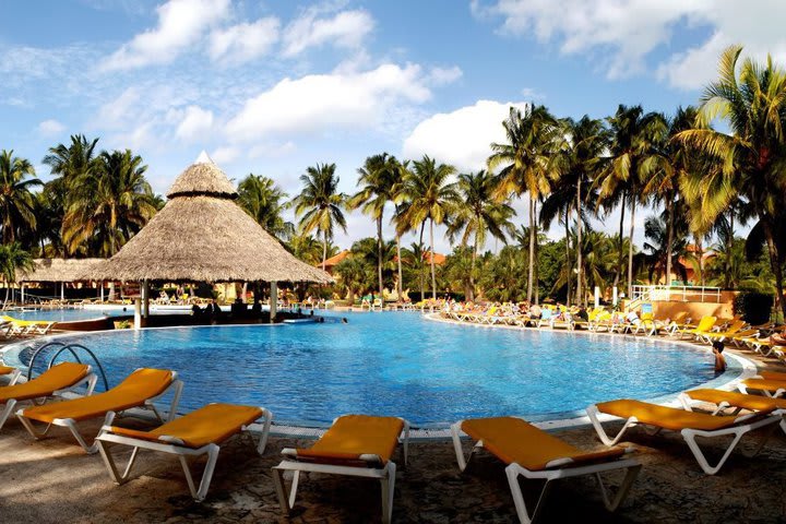 The resort has an outdoor pool and a children's pool