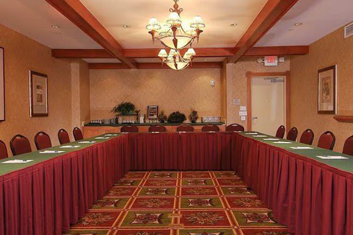 The meeting room at the Homewood Suites SFO Airport North hotel can accommodate up to 40 guests