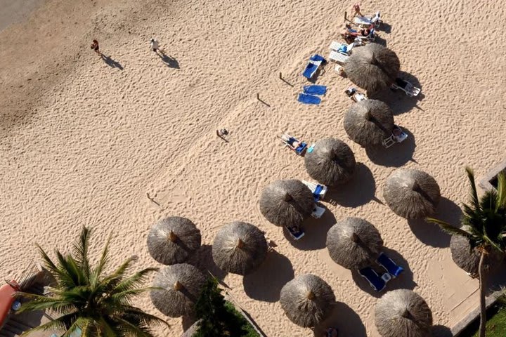 Aerial view of the beach