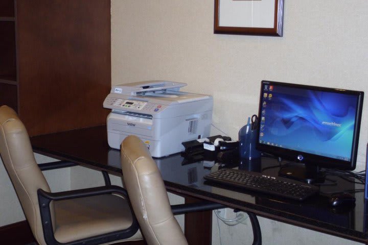 Business center at the Staybridge hotel in San Antonio