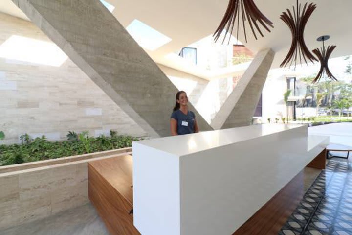 Front desk at the hotel