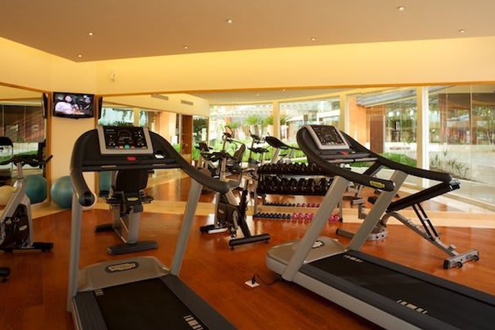 Modern fitness center at the hotel