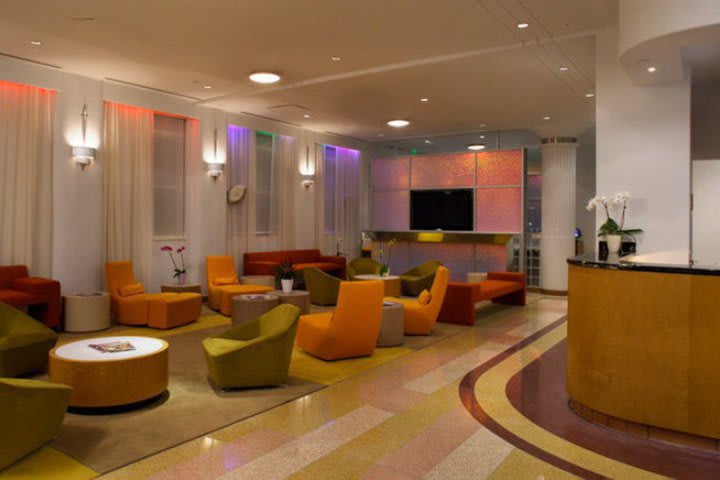 Lobby at the Clevelander Hotel in Miami
