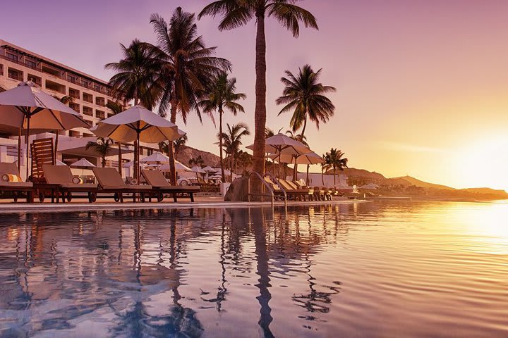 Sunset at the pool