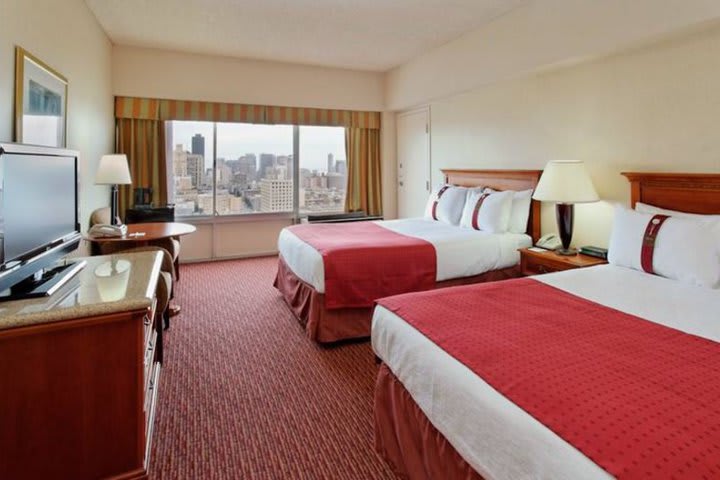 Guest rooms overlook the city or the bay