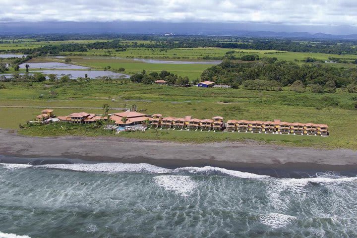 Vista aérea del hotel