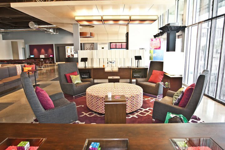 Interior of the Aloft San Francisco Airport, hotel in Millbrae (computer generated image)