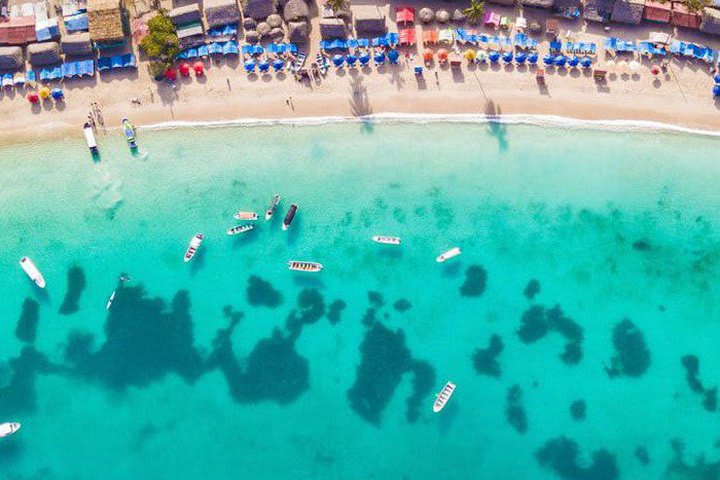 Aerial view of the beach