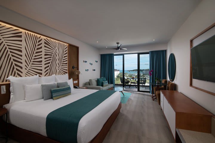 Junior suite king vista parcial al mar - Preferred Club