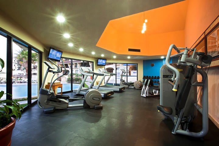 The fitness center is available 24 hours