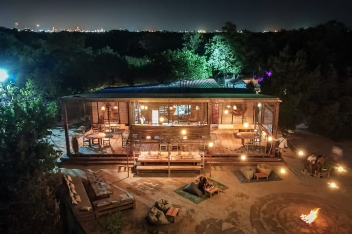 Night view of the hotel