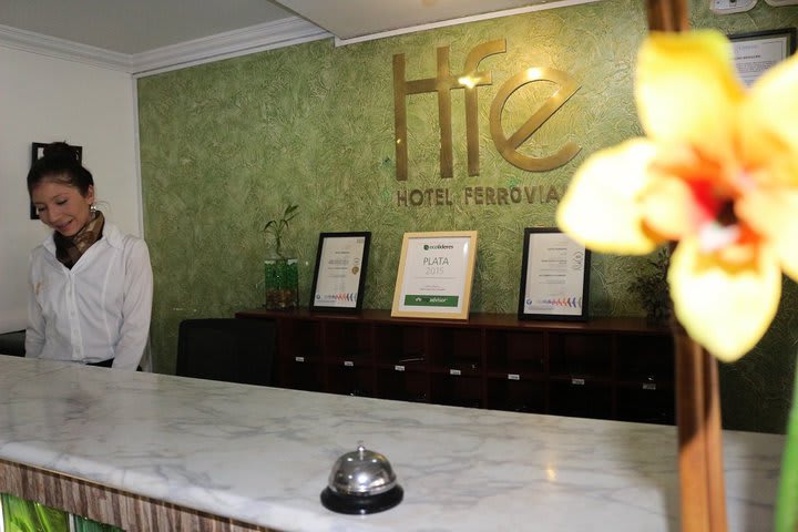 Front desk at the hotel