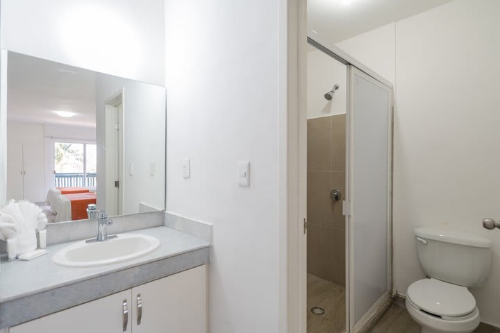 Interior of a private guest bathroom