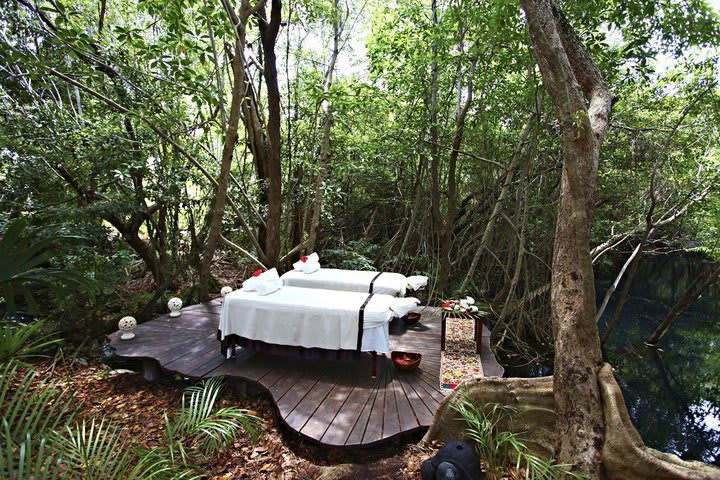 Outdoor treatment area in the Spa