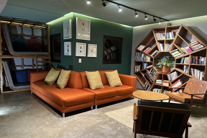 Hotel with a library