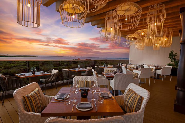 Terraza del restaurante La Luce