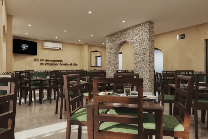 El restaurante sirve comida mexicana e internacional