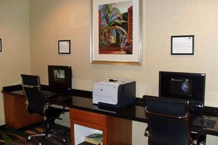 Business center at the Hampton Inn Tropicana in Las Vegas