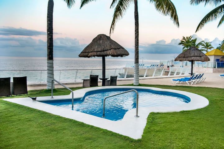 The hotel features a children's pool