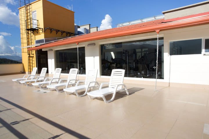 Sun terrace with sun loungers