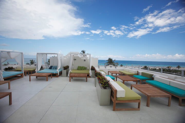 Enjoy the panoramic view from the terrace at the Clevelander Hotel
