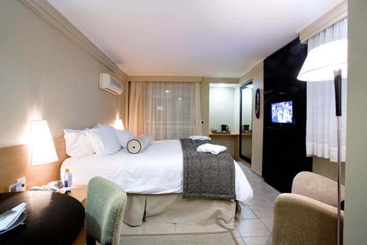 Guest room at the Beach Class Suites hotel in Recife