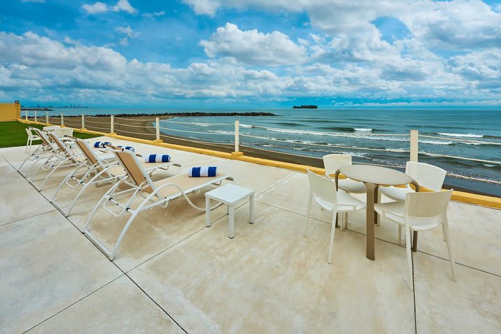 Terrace with ocean view