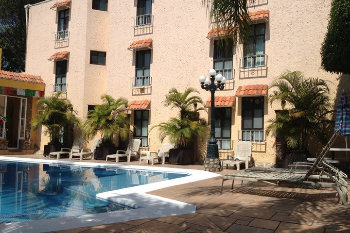 One of the pools at Quinta del Gobernador hotel in Cuernavaca