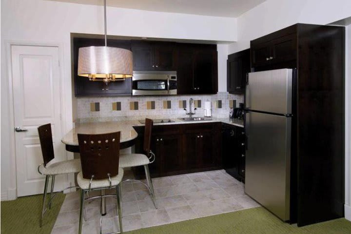 Suites at Hilton Grand Vacations in Miami have an equipped kitchen