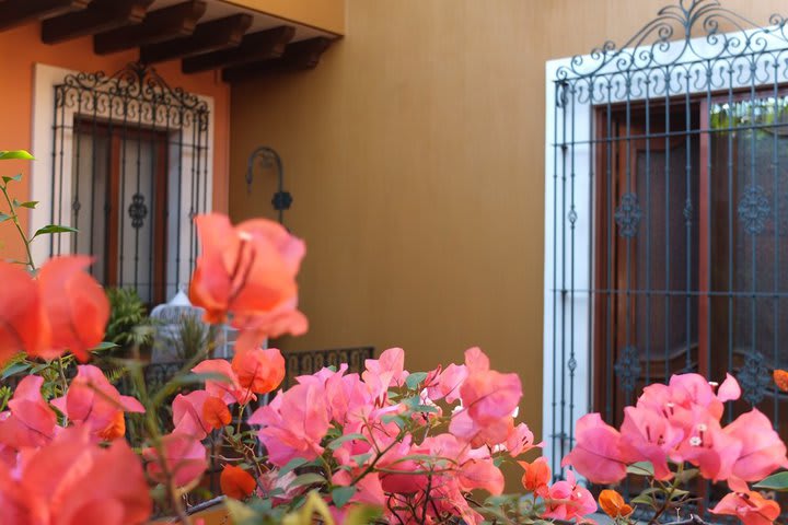 Balconies in the guest rooms at Parador San Miguel, hotel in Oaxaca