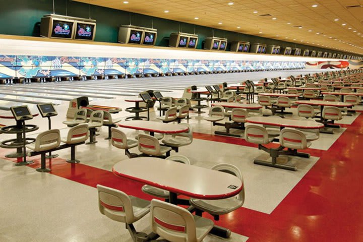 The bowling center has 70 lanes