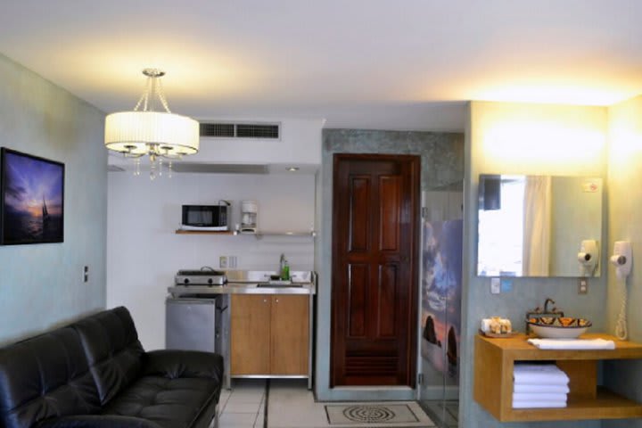 Kitchen in the deluxe guest room