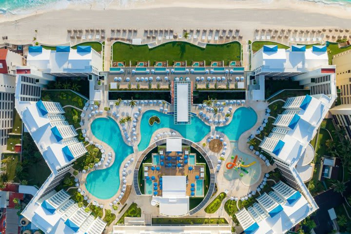 Aerial view of the resort