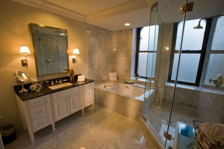 Bath in a suite at The Manhattan Club hotel in New York