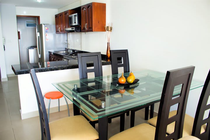 Dining area and kitchen