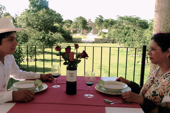 Restaurant at the Hacienda Tepich Casa Vargas hotel