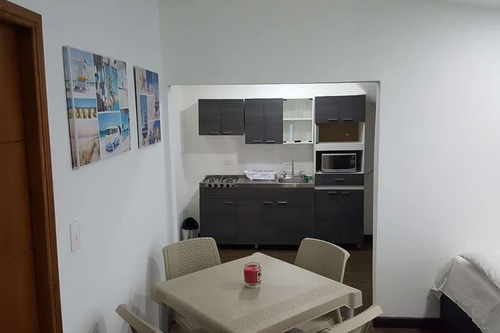 Comedor en los apartamentos