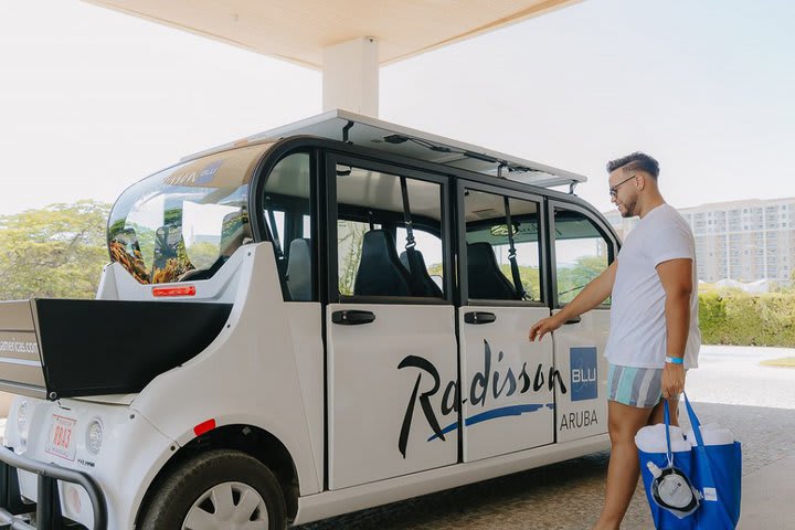 Hay transporte al club de playa