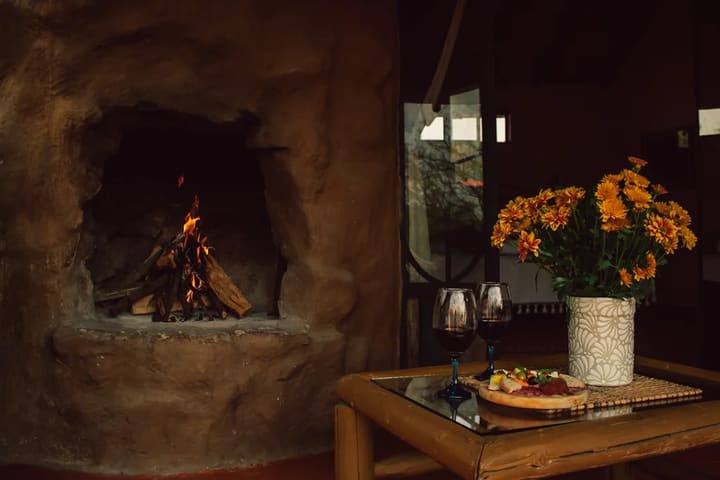 Some accommodations have a fireplace