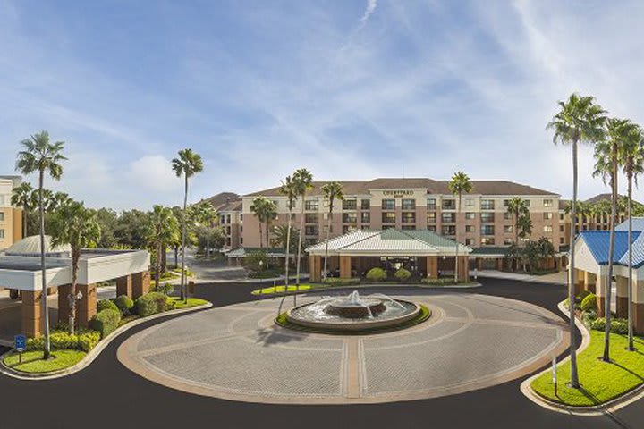 Panoramic view of the resort hotels